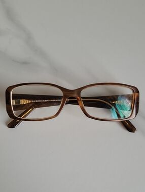 Burberry Brown Rectangular Eyeglasses Frame